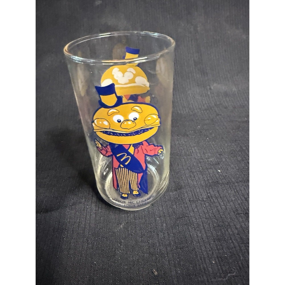McDonalds Vintage 1970s Drinking Glass Mayor McCheese Set of 2